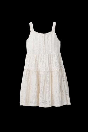 KLEID MIT STICKEREI - Cremefarben von Zara - Bild 0
