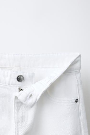 STUDDED WIDE-LEG JEANS - Ecru by Zara - Image 2