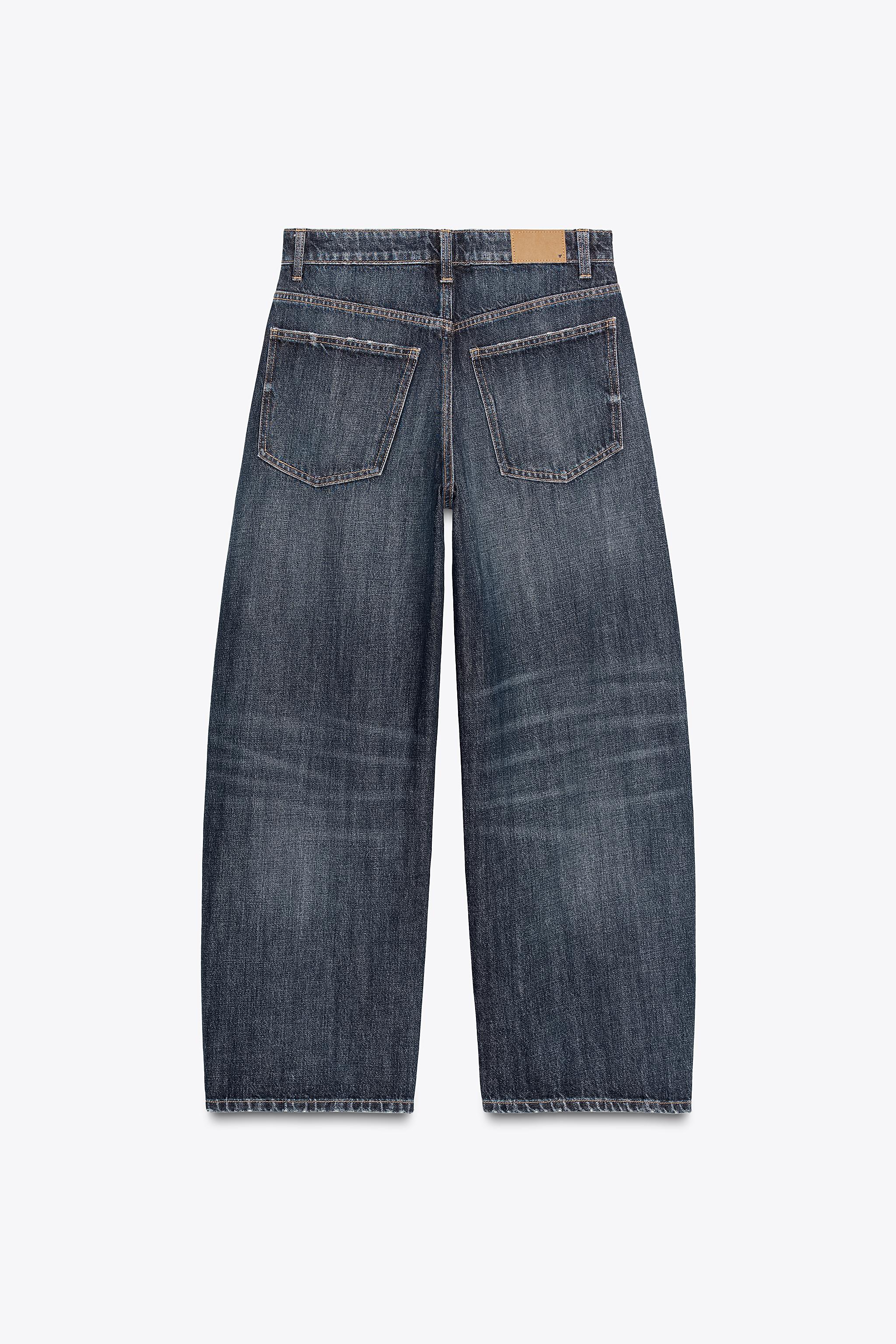 JEANS TRF BAGGY BALLOON ミッドライズ - ライトブルー | ZARA