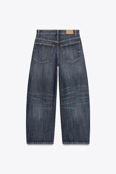 JEAN TRF BAGGY BALLON TAILLE MI-HAUTE - Bleu marine de Zara - Image 8