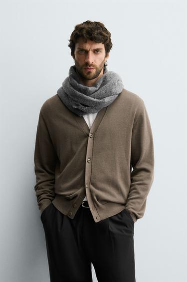 Zara SLUB TEXTURE SCARF - Gray - Image 0
