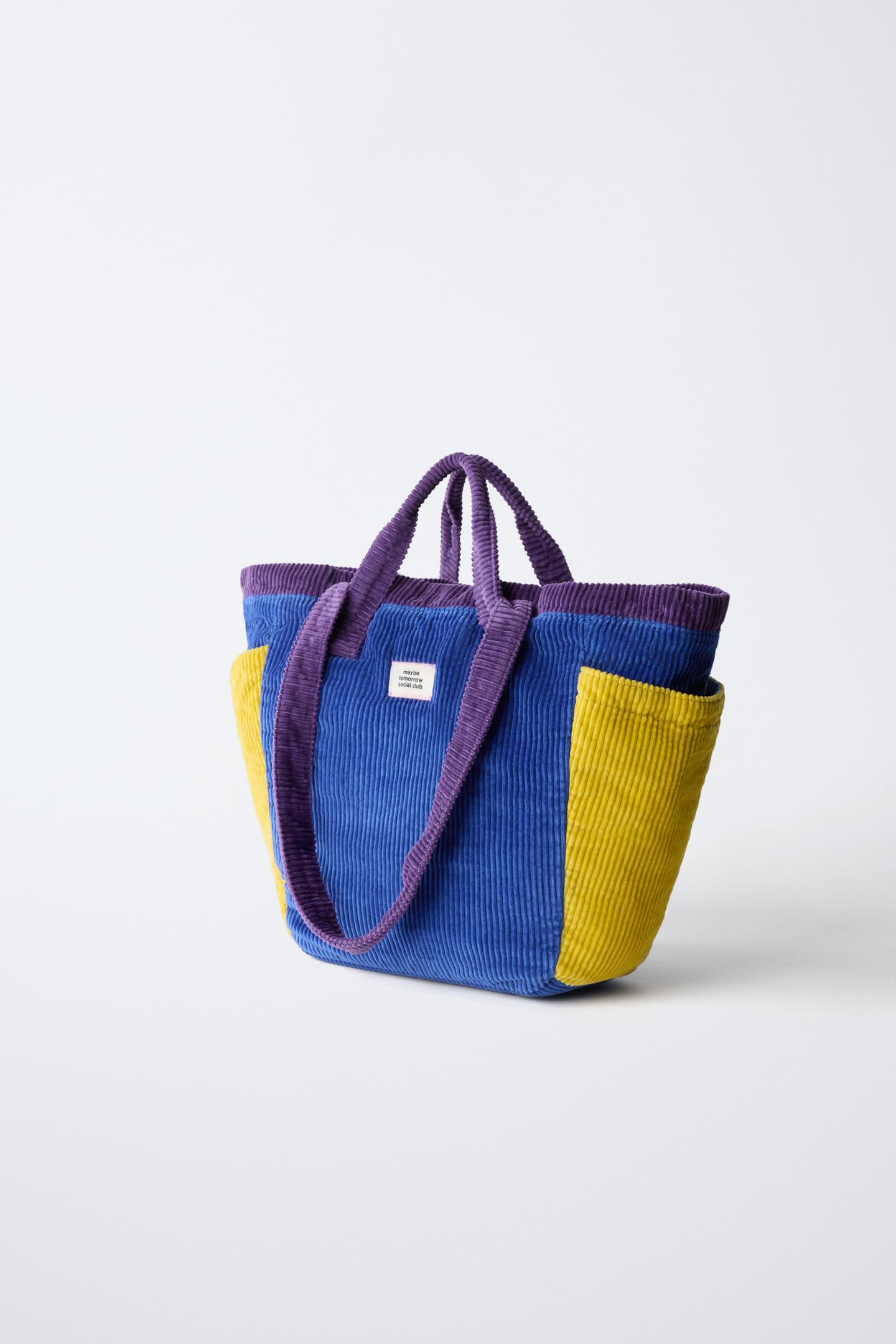 Детская сумка Zara Colorblock Shopper, цвет: Синий — фото 2