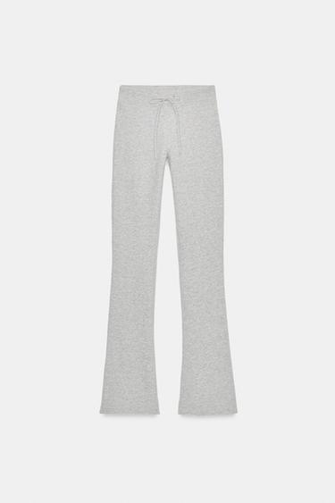 FADED FLARE TROUSERS - Grey marl by Zara