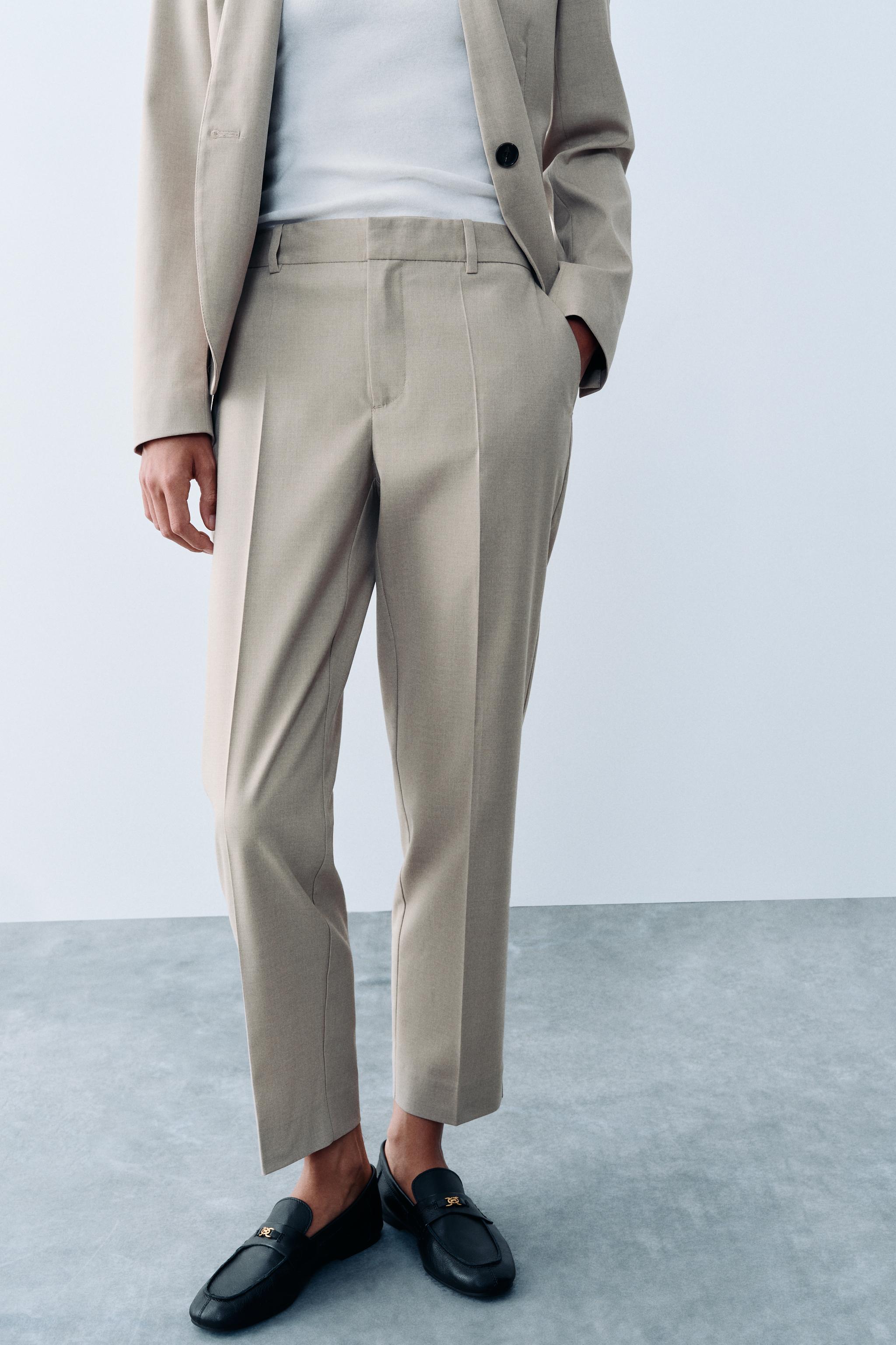 Zara DÜŞÜK BEL CROP FIT PANTOLON görsel 2