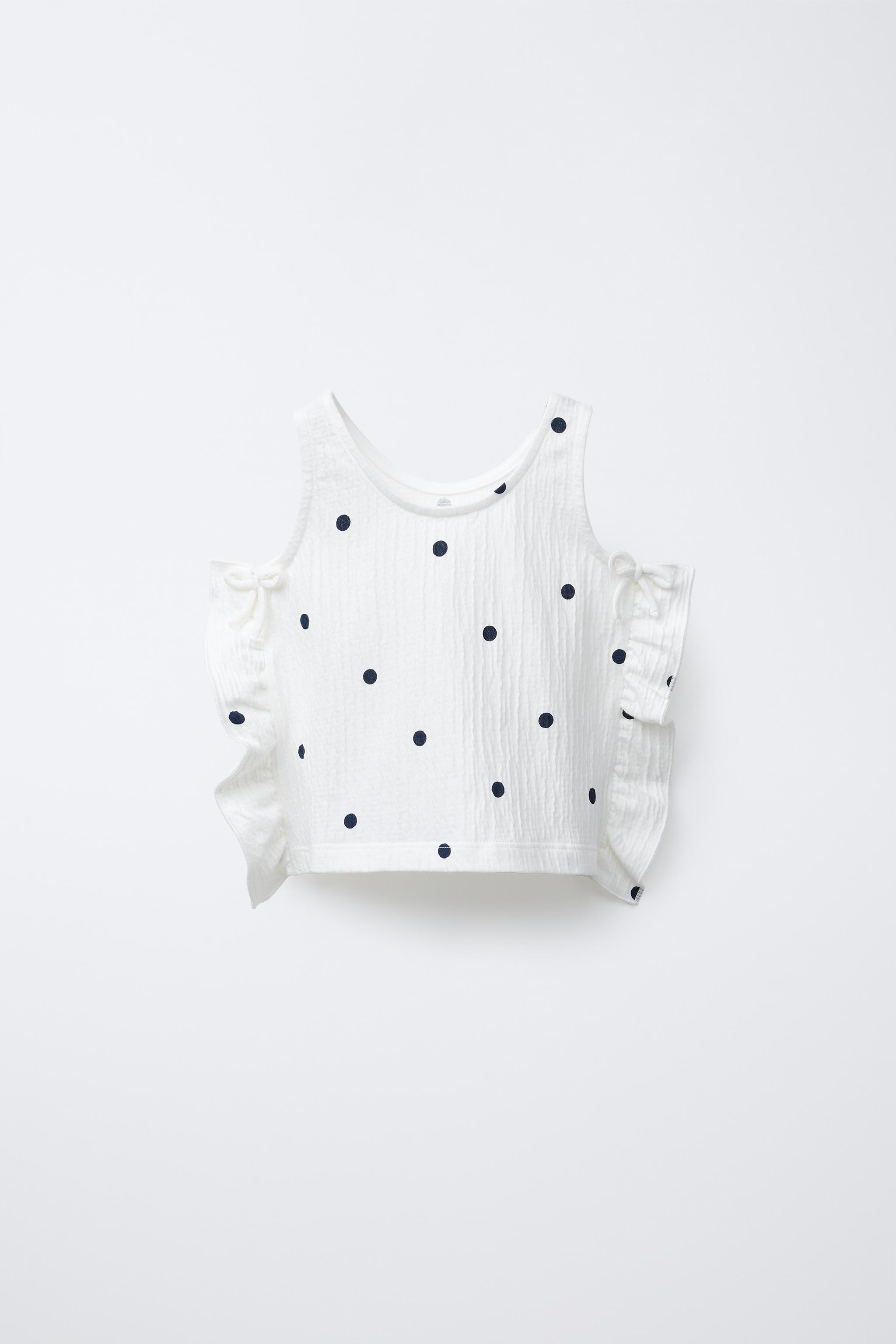 【50％OFF】 | pink Chalk - TOP RUFFLE TEXTURED PRINTED ZARA States United トップス
