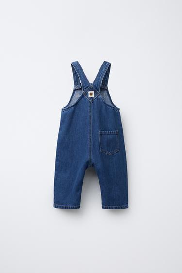 LONG DENIM DUNGAREES - Mid-blue by Zara - Image 1