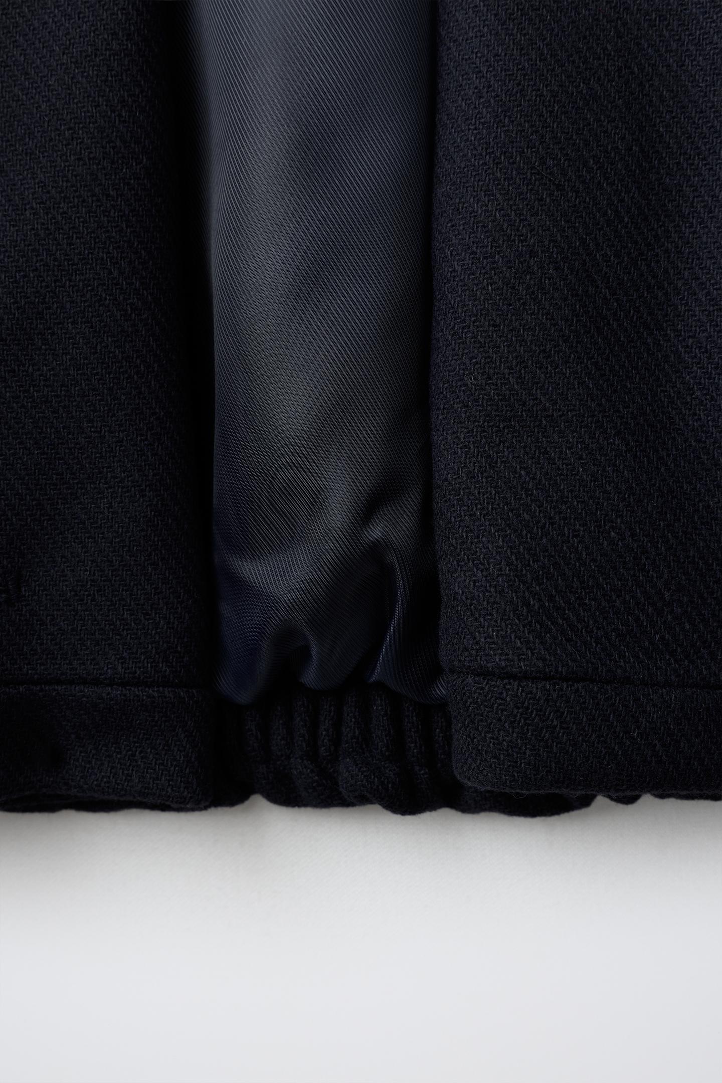 Детское пальто Zara Short Wool-Blend, цвет: Тёмно-синий — фото 8