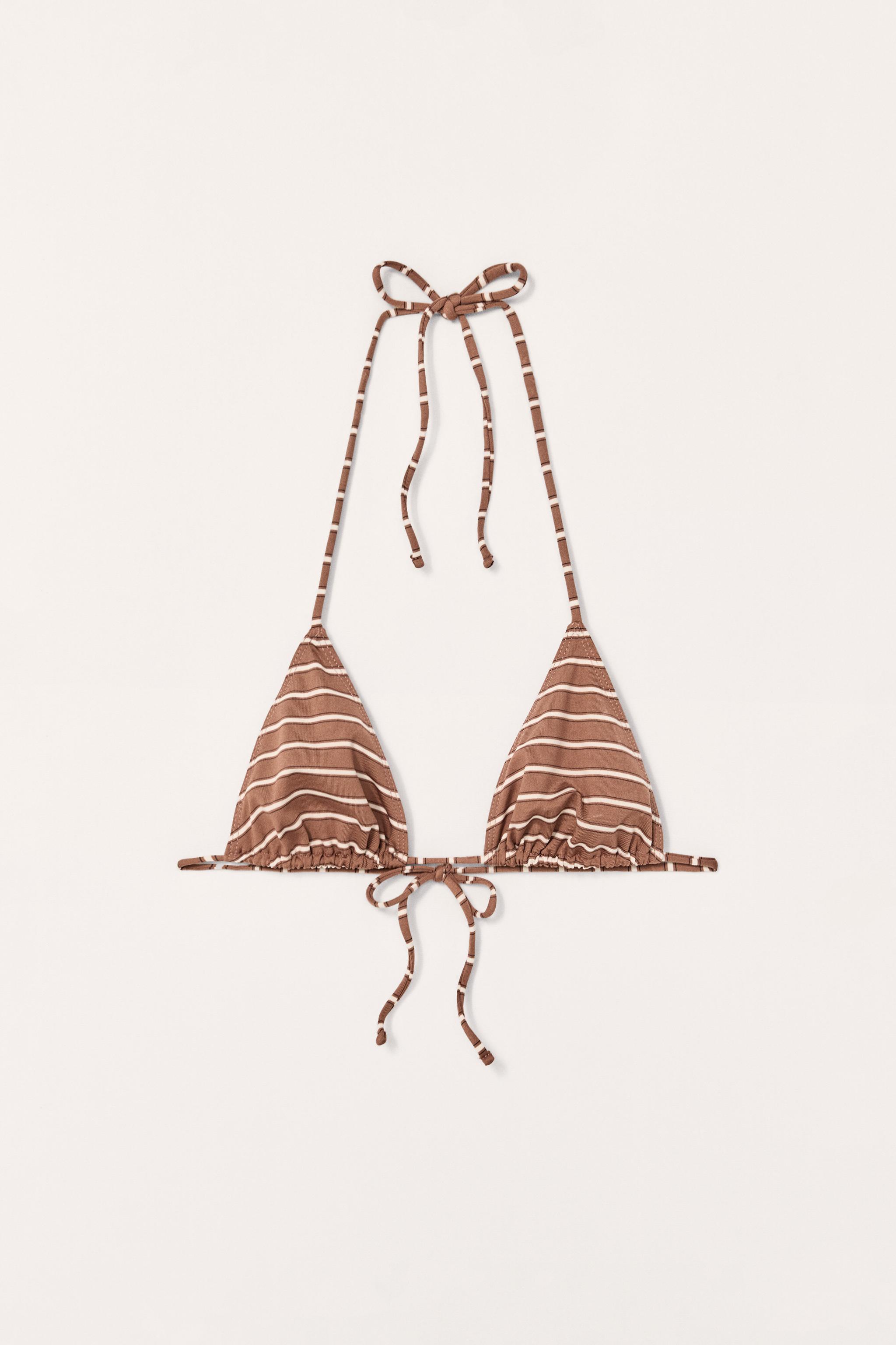 ZARA LIMITED EDITION ストライプ柄ビキニトップ 2910/219 LIMITED EDITION ストライプ柄ビキニトップ - ゴールデン