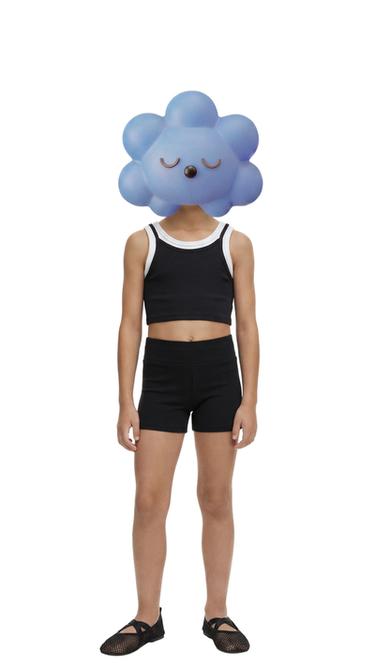 טופ משולב כפול - שחור של Zara