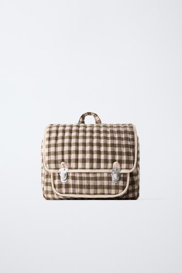 CHECK BACKPACK - Brown by Zara - Image 0