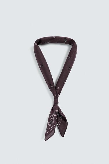 BANDANA IMPRIMÉ PAISLEY - Grenat de Zara - Image 1