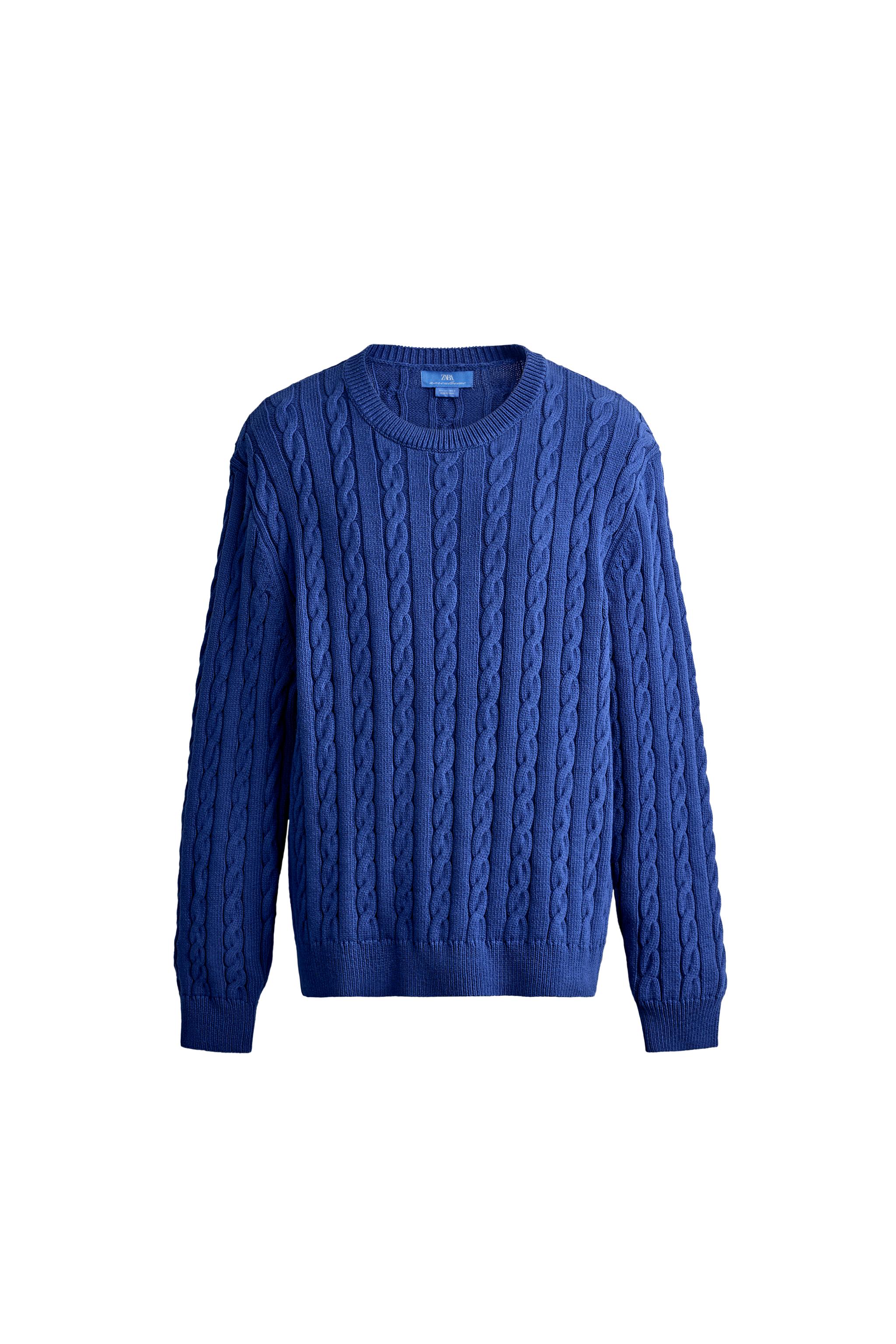 AARON LEVINE X ZARA TEXTURED CABLE SWEATER