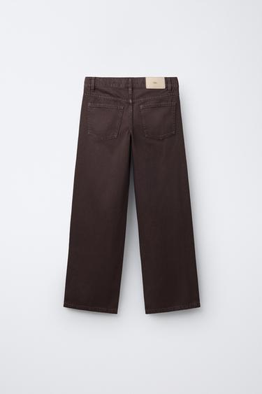 WIDE-LEG JEANS - Brown by Zara - Image 1