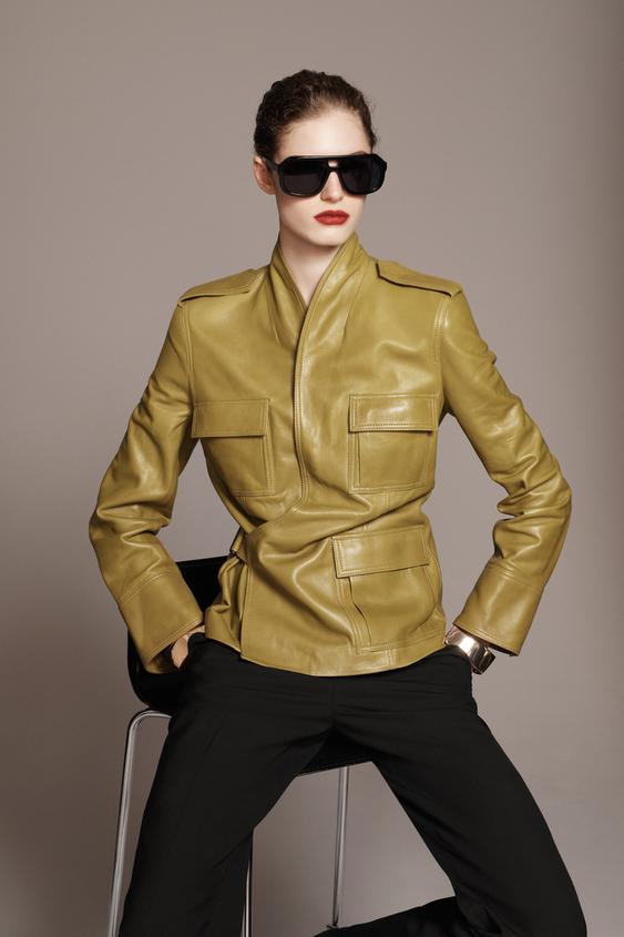 100% LEATHER JACKET - THE ITEM ZARA WOMAN