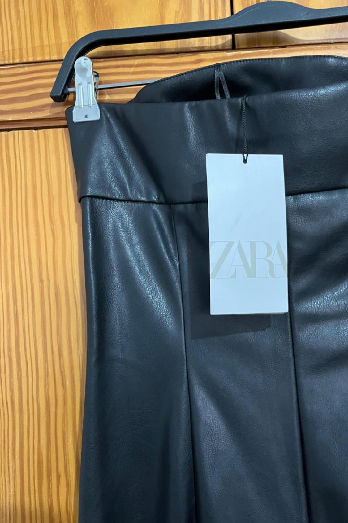 FAUX LEATHER STRAPLESS JUMPSUIT - Image 4
