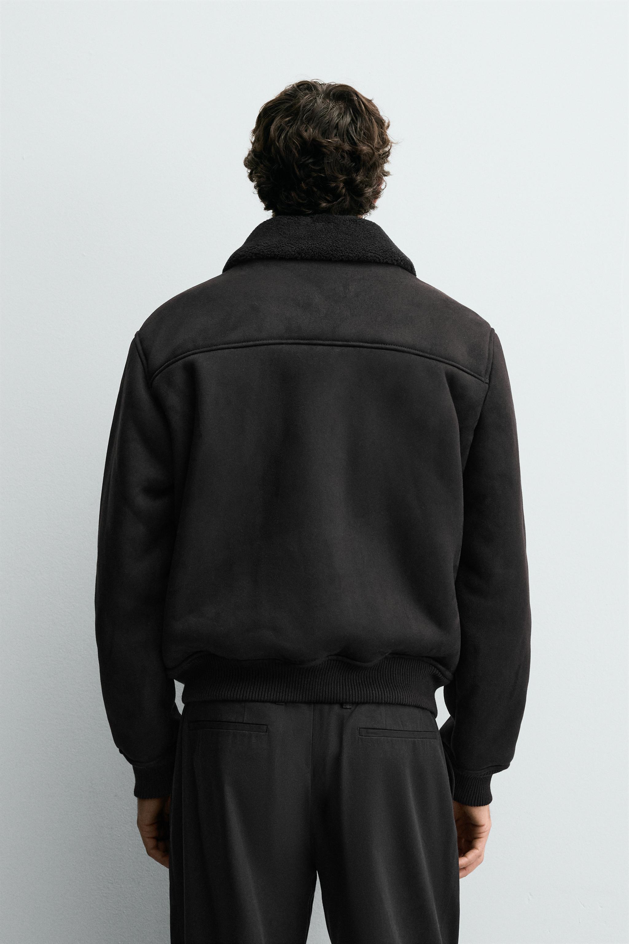 COMBINED FAUX SUEDE JACKET - Black | ZARA United States