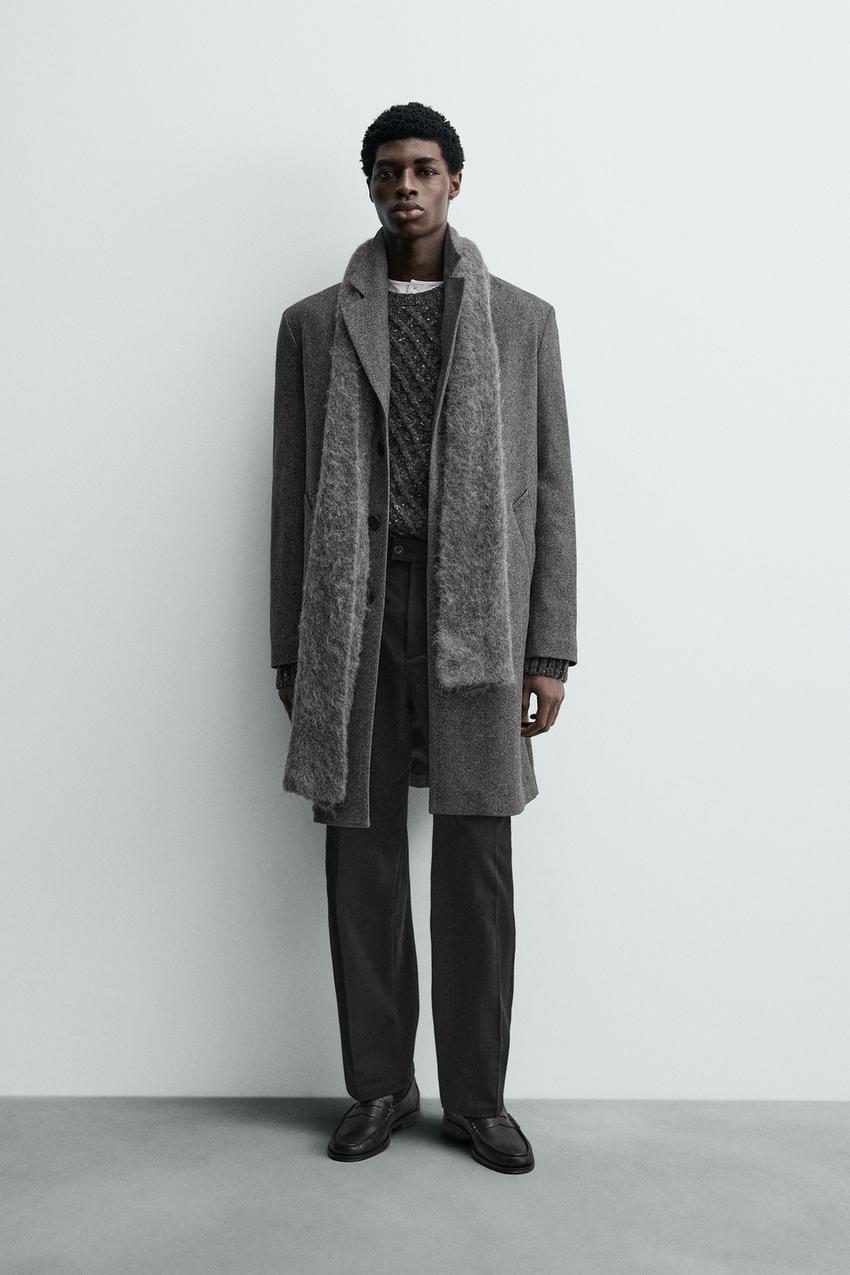 MANTECO®ウール混コート - グレー | ZARA Japan / 日本 【ZARA MAN 