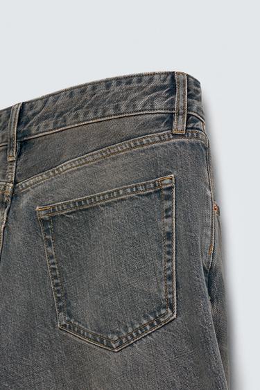 Zara FLARE FIT JEANS - Blue / Green