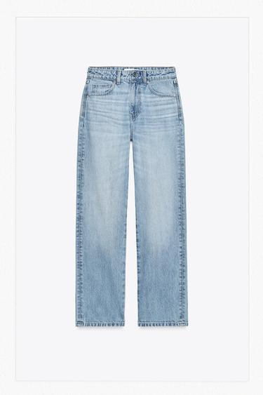 Zara Z.03 REGULAR FIT HIGH WAIST LONG LENGTH JEANS - Mid-blue