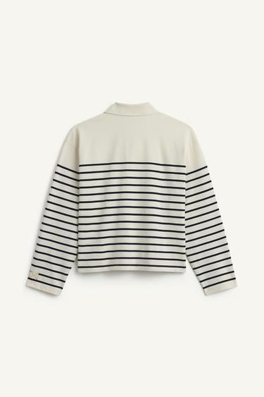STRPPD TSHRT CRDS - Blanc / Bleu marine de Zara - Image 6