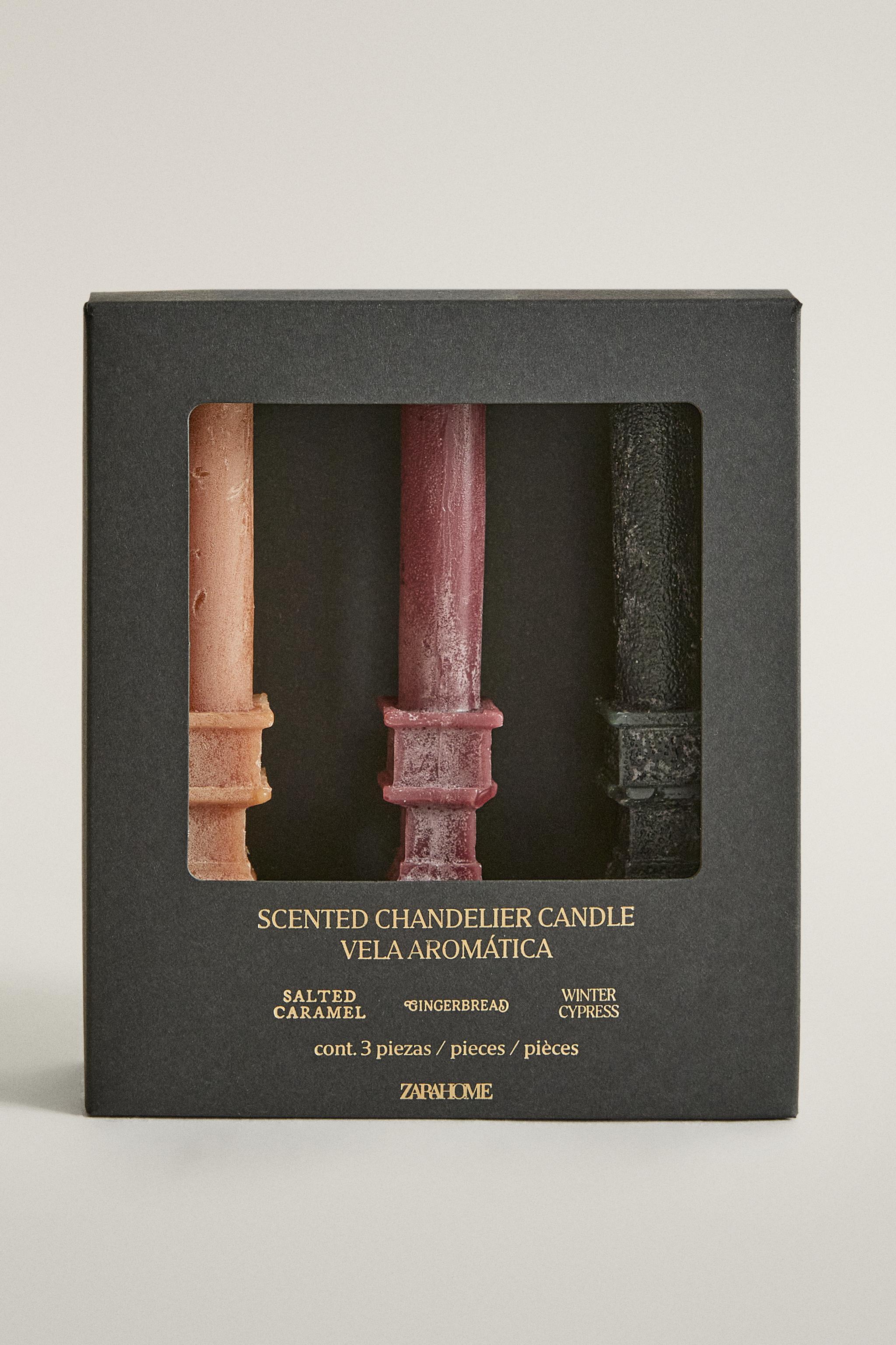 PACK 3 BOUGIES PARFUMÉES CHANDELIERS