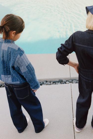 PATCHWORK BOMBER JACKET - Blue / Indigo by Zara