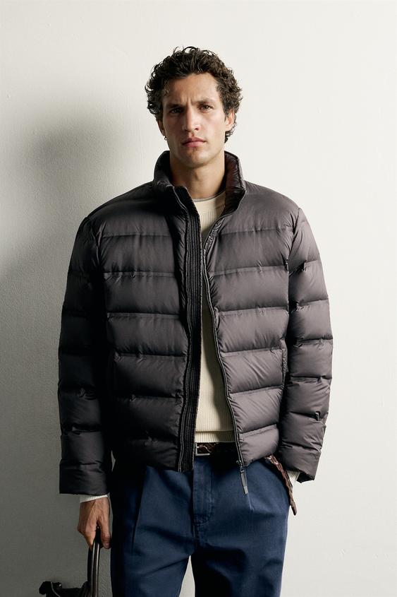 BLOUSON 80 % DUVET - 20 % PLUMES DÉPERLANT - Marron foncé de Zara - Image 1