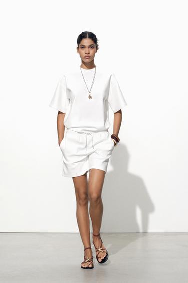 Zara INTERLOCK SHORTS - White - Image 0