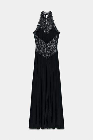 ROBE STYLE LINGERIE EN DENTELLE - Noir de Zara - Image 6