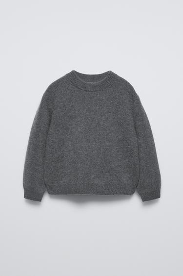 PULL EN MAILLE 100 % CACHEMIRE - Marengo chiné de Zara