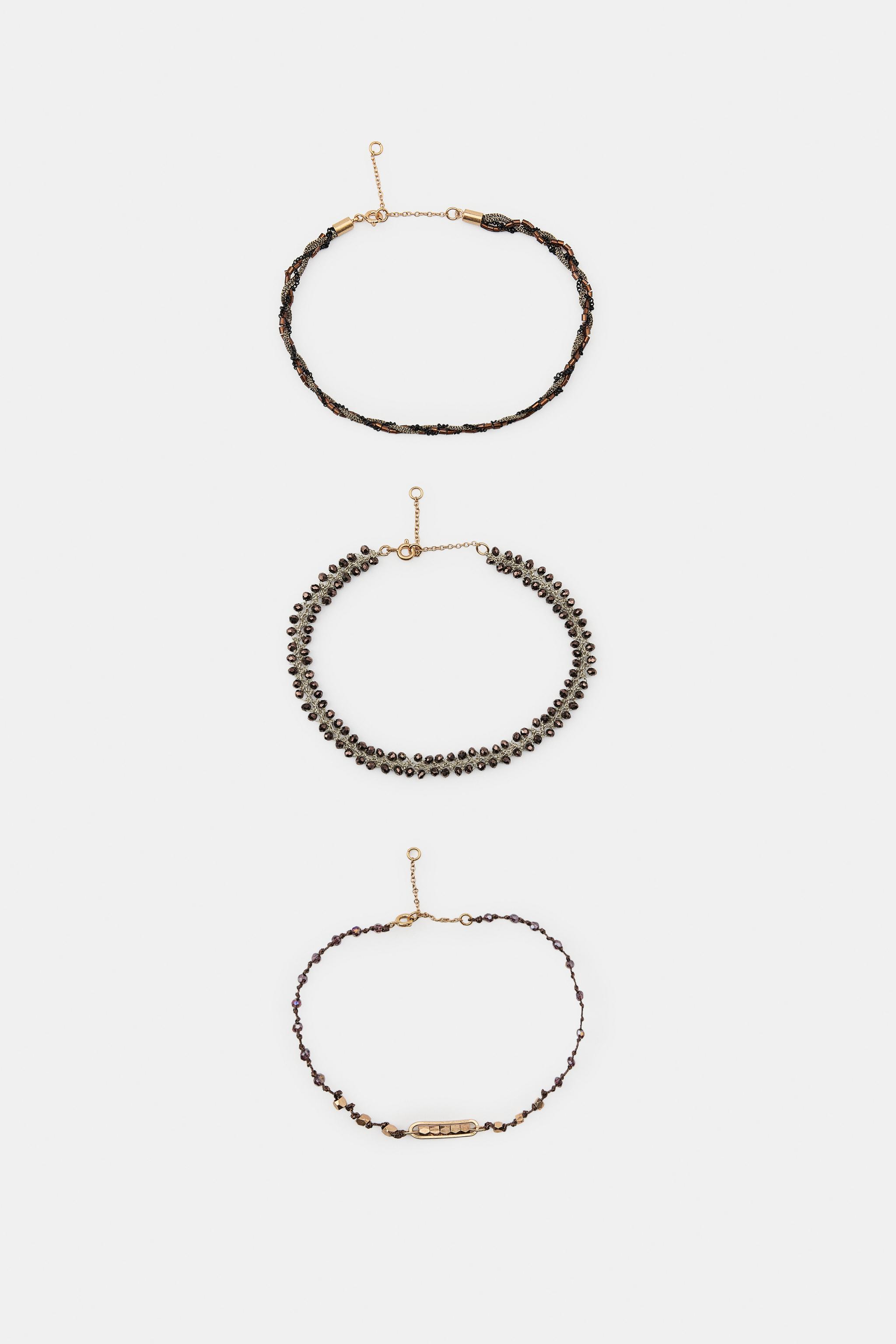LOT DE 3 BRACELETS DE CHEVILLE FANTAISIE