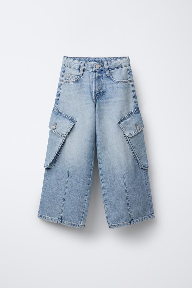 CARGO JEANS WITH POCKETS - Blue | ZARA United States