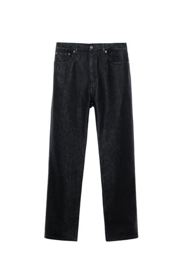 COTTON - WOOL STRAIGHT-LEG JEANS - Blue by Zara