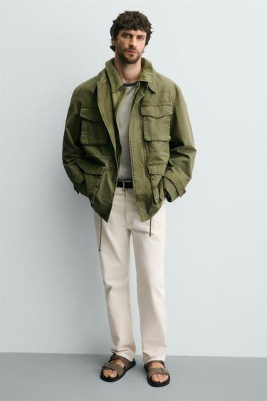 DOUBLE-STRAP LEATHER SANDALS - Taupe Grey by Zara - Image 0