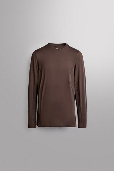 TECHNICAL FIRST LAYER TOP - Brown by Zara