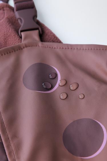 SALOPETTE EFFET GOMME À POIS RÉSISTANTE À L'EAU - Mauve poudré de Zara - Image 4