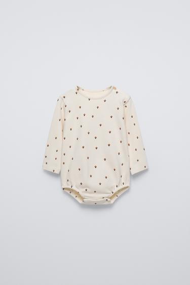 BODY ESTAMPADO SETAS - Crudo claro de Zara