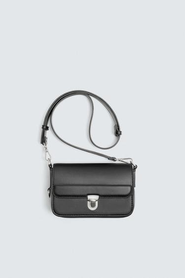 Zara PLAIN CROSSBODY BAG - Black