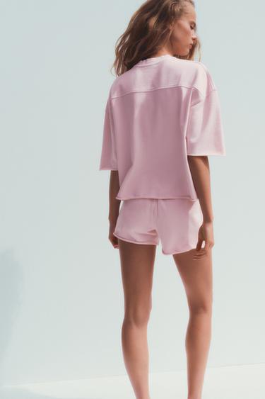 WASHED-EFFECT PLUSH SWEATSHIRT - Pink by Zara - Image 3