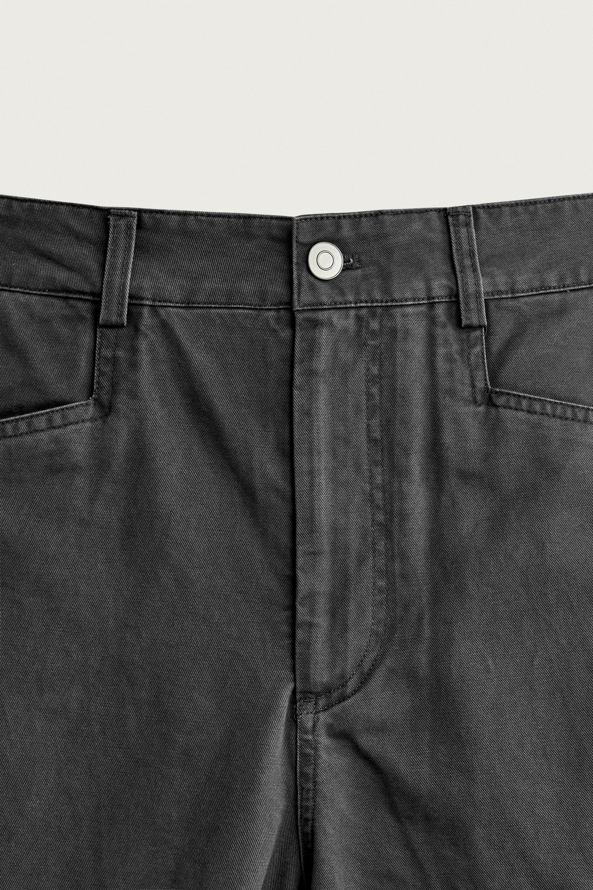 WASHED STRAIGHT-FIT CHINO PANTS