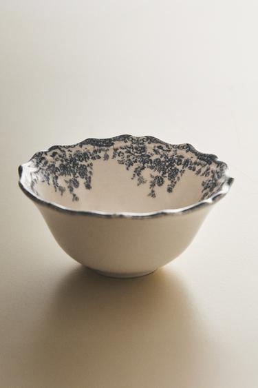 BOL APÉRITIF FAÏENCE FLORALE - Bleu de Zara - Image 5