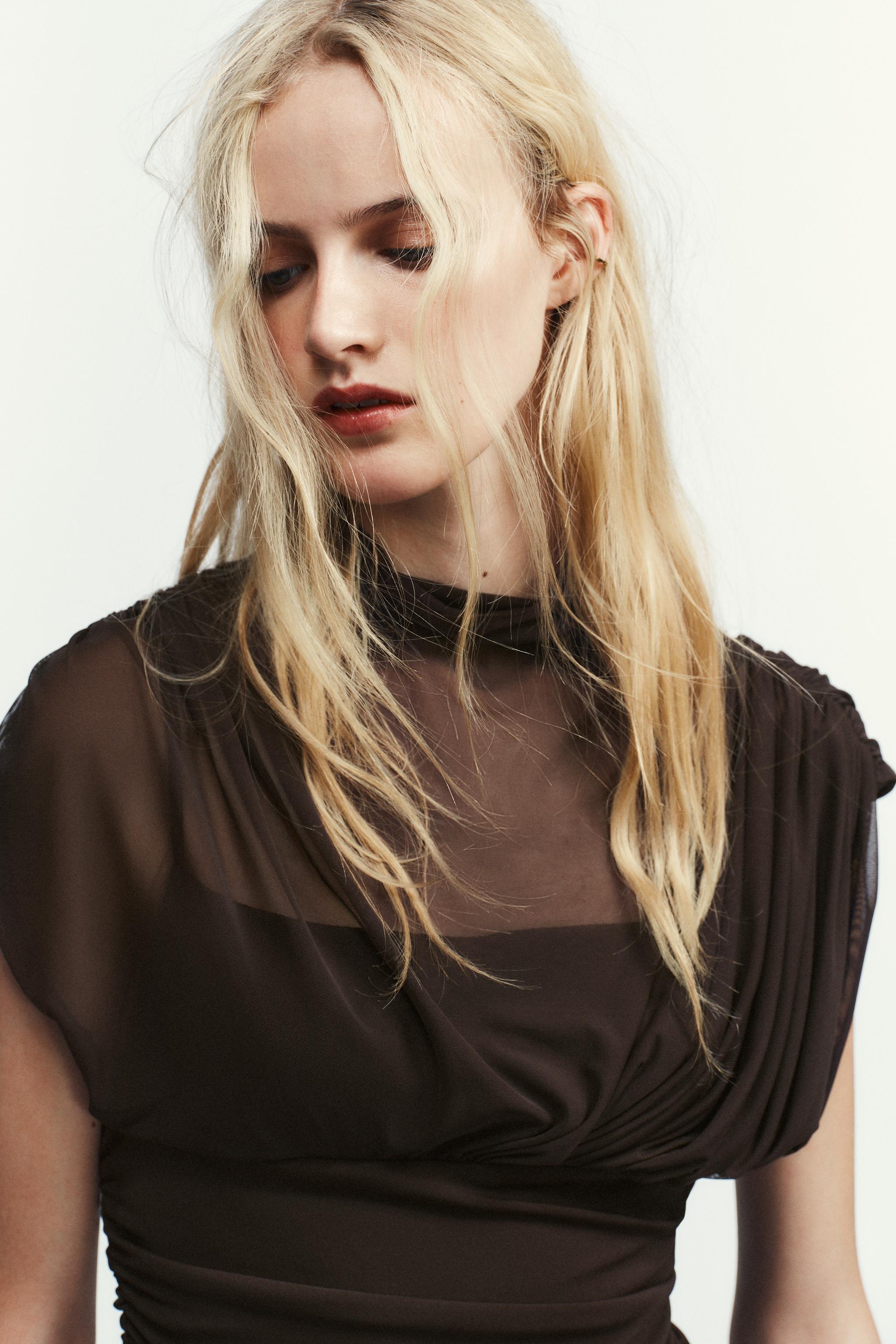 ROBE MI-LONGUE DRAPÉE BIMATIÈRE