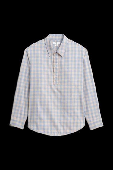 LIMITED EDITION CHECK POLO SHIRT - Beige by Zara