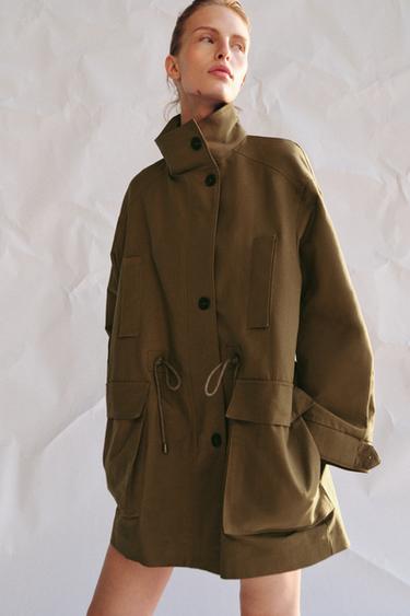 OVERSIZE PARKA ZW COLLECTION - Light beige by Zara
