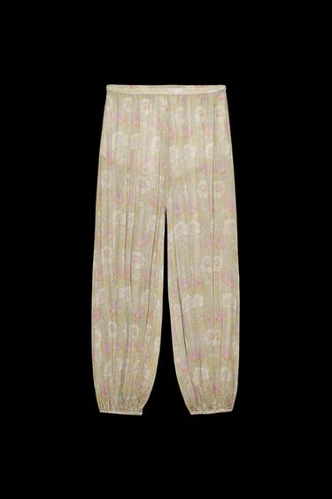Zara ZW COLLECTION FLORAL BALLOON PANTS - 024 - Image 0