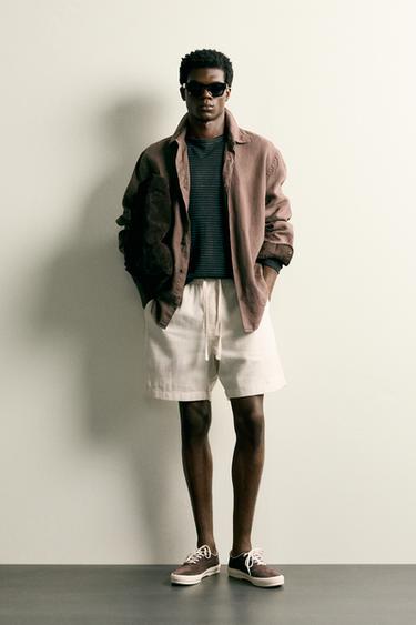 BERMUDA REGULAR FIT  ESTRUCTURA - Beige claro de Zara - Imagen 0