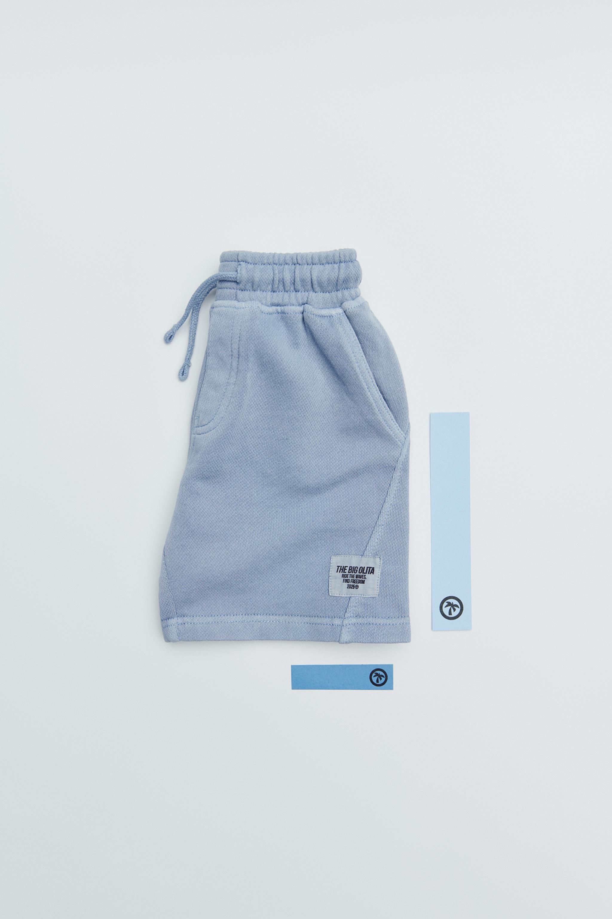 PLUSH LABEL SHORTS - Light blue | ZARA Canada