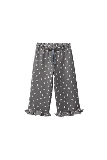 PANTALÓN FELPA ESTAMPADO VOLANTE - Gris medio de Zara