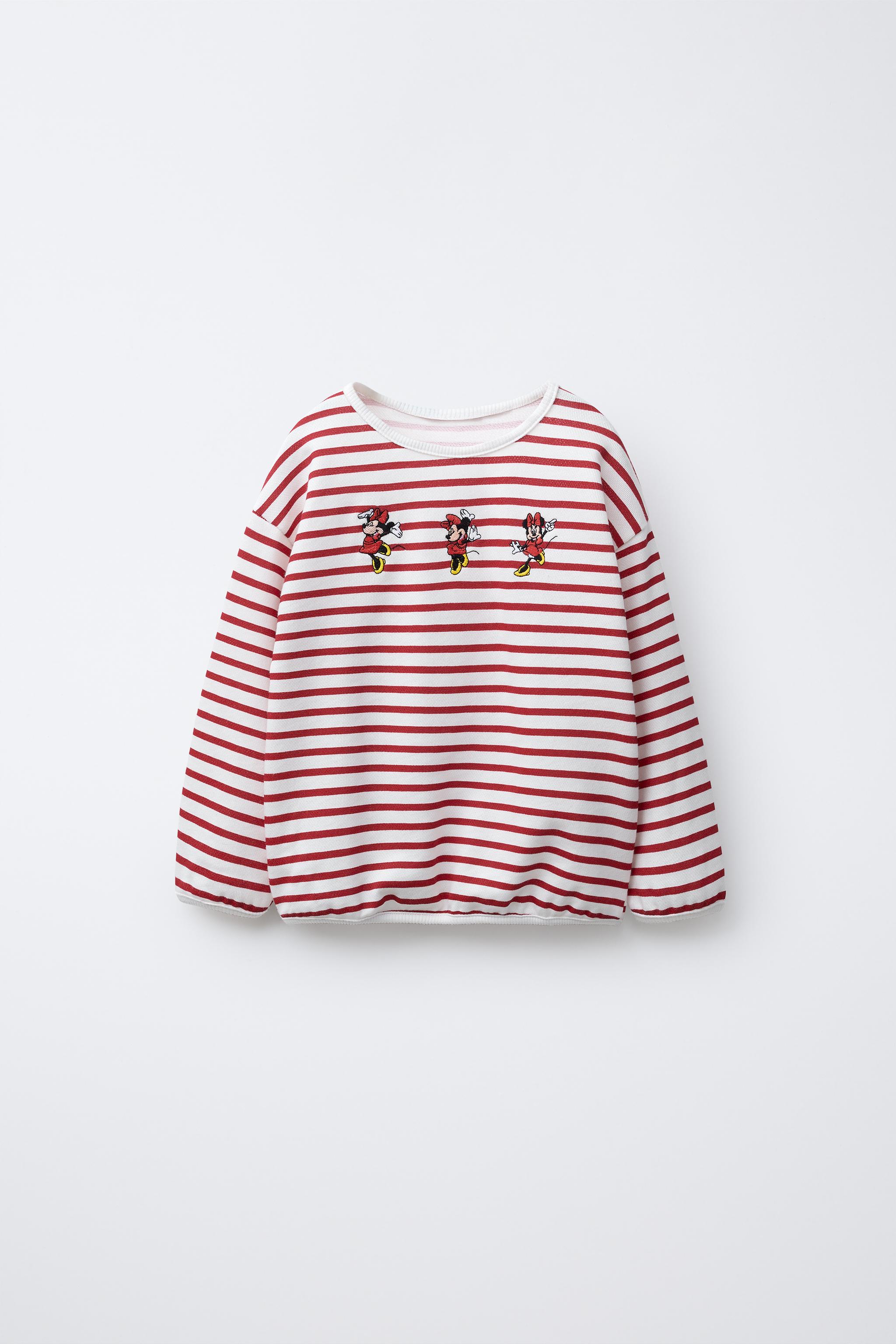 Mi_sa✨ STRIPED MINNIE MOUSE © DISNEY T-SHIRT - Red | ZARA United States