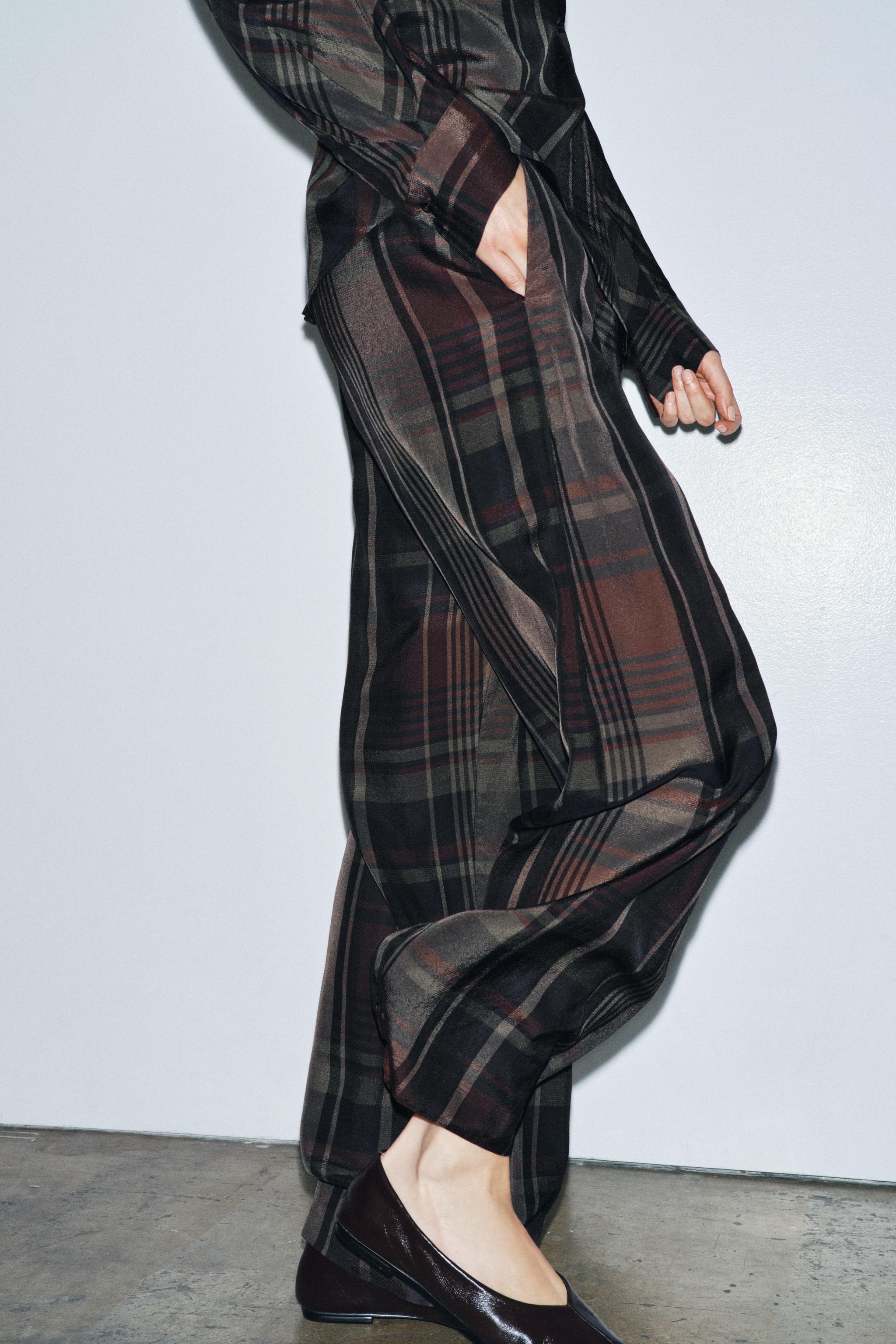 ZW COLLECTION PLAID BALLOON PANTS